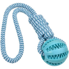 Indestructible Rope Ball Dog Toy – Teeth Cleaning & Training Toy