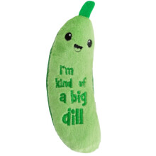 Crunchy Pickle Kicker Cat Toy – Catnip Dental Play Toy with Cat Grass