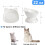 Ceramic Elevated Pet Bowl – Slanted Angled Bowl for Easy Eating (White) 3