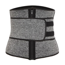 (Gray One Velcro,S)Women Waist Trainer Neoprene Sauna Belt Sweat Body Shaper Tummy Slimmer Control