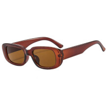 (Brown)Outdoor-Aktivitäten Sonnenbrille Vintage Mode rechteckig quadratische Sonnenschirme Damen Lady