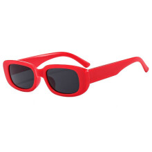(Red)Outdoor-Aktivitäten Sonnenbrille Vintage Mode rechteckig quadratische Sonnenschirme Damen Lady