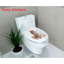 (Starfish)Bathroom Toilets Marine Animals And Flowers Removable Self Adhesive Stickers