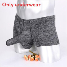 (Black,Tag XL=US M)Calzoncillos boxer nariz de elefante calzoncillos ropa interior calzoncillos para hombre sexy abultados