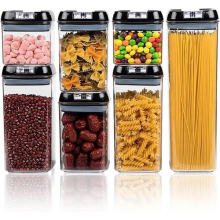 7pc Clear Airtight Food Storage Container Set with 10 Labels & 1 Marker - Kitche