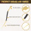 Cello Sound Post Setter Cello Repair Tool Metal Column Hook Tool Cello Accessory Curved with Black 4