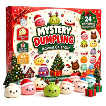 (F) Christmas Advent Calendar 2026 24 Day Dumpling Squishy Countdown Gift