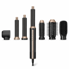 Brosse soufflante 6-en-1, boucleur, lisseur et sèche-cheveux, noire, 240 V avec prise britannique
