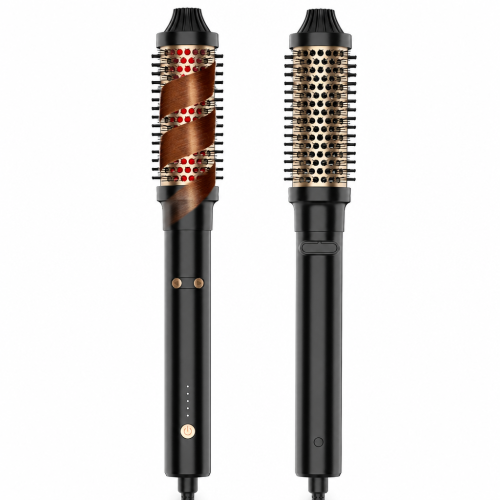 Brosse Coiffante Rotative Infrarouge Noire, Prise EU