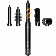 Brosse Soufflante Coiffante 5-en-1 avec Sèche-Cheveux Ionique et Moteur Sans Balais, Noire, 220 V EU