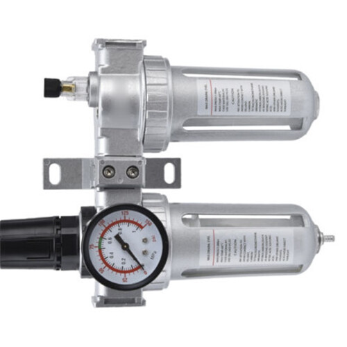 Compressed Air Filter Regulator Kit – With Gauge & Water Separator (2-Pack) 1