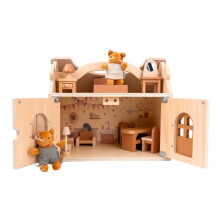 Casa de muñecas - EGMONT TOYS - La casa de muñecas con ardillas - Madera - 2 figuras y mobiliario - Plegable