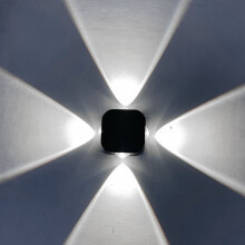 Doppelkopf Wandleuchte LED Außen 4-seitig