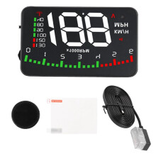 A900 OBD HUD Display Car Overspeed Warning Windshield Projector Water Temperature Voltage Tachometer RPM MPH