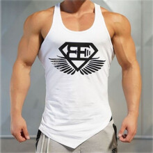 (White,M)Herren Weste Bodybuilding Slim Outdoor Schnelltrocknend Sport Saugfähig Schweiß Atmungsaktiv