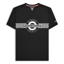 (L, Black) Lambretta Mens Target Check Short Sleeve T-Shirt