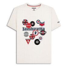 (S, Jet Stream) Lambretta Mens Badges Short Sleeve T-Shirt