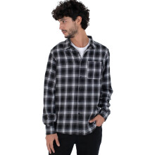(M, Black) Hurley Mens Axe Flannel Long Sleeve Shirt