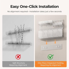 Cabinet Door with Height-Adjustable Cabinet Straw Organizer with Drip Tray for Easy Clean, Peel and Stick Straw