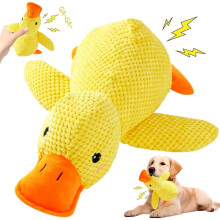 Tough Dog Chew Toy – Crinkle Squeaker Plush Toy for Small, Medium & Large Dogs