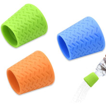 Portable Pet Shower Head 3-Pack – Water Bottle Cap Shower for Dogs & Cats, Blue/Orange/Green
