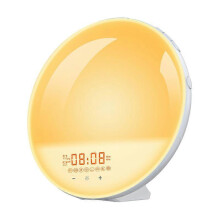 LED Touchscreen Seven-Color Ambient Night Light, Sunrise/Sunset Wake-Up Alarm Clock Light, Nighttime Feeding Light, Pattin_hb