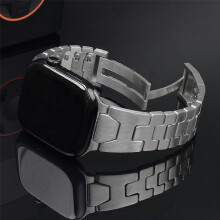 Stainless Steel Watchband Compatible For Apple Watch Ultra 3 2 1 49mm / Series 11 10 46mm / 9 8 7 45mm / SE3 SE2 SE 6 5 4_hb