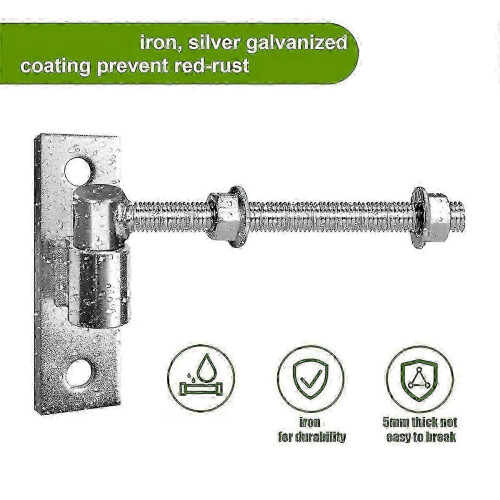 Cerniere industriali a bullone a J da 8" - Resistenti per cancelli agricoli 1