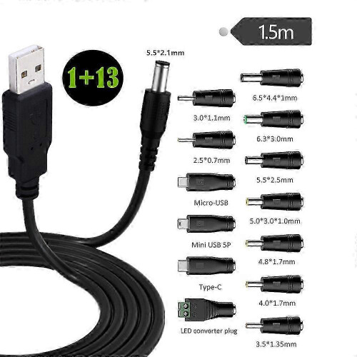 5V DC 5.5 2.1mm Jack Charging Cable Power Cord, USB to DC Power Cable 2025_hb 1