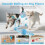 2-Piece Interactive Cat Ball – Auto Rolling Toy with Net Tail (Blue) 4