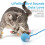 2-Piece Interactive Cat Ball – Auto Rolling Toy with Net Tail (Blue) 3
