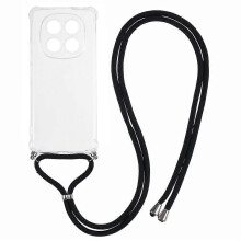 Kompatibilné s puzdrom Xiaomi Redmi Note 15 5G (Čína), zosilnený roh, TPU priehľadný kryt na telefón so šnúrkou na krúž