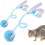 2-Piece Interactive Cat Ball – Auto Rolling Toy with Net Tail (Blue) 1