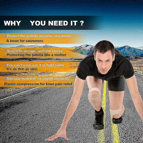 Knee Support compatible with Swimming & Surfing, Waterproof Silicone Brace Pair_hb 1