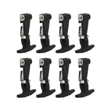 8pc Elastic Stainless Steel Rubber Hood Catch Flexible T-Handle Hasp Rubber Flexible Draw Latches with Brackets for Hood