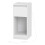 Nightstand - Wood - Cloud White - Slim Design with Charging Station and LED Light 1