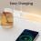Nightstand - Wood - Cloud White - Slim Design with Charging Station and LED Light 6