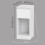 Nightstand - Wood - Cloud White - Slim Design with Charging Station and LED Light 3