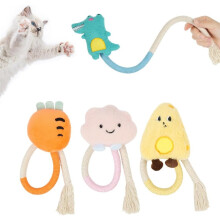 Interactive Cat Toy Set – 4-Piece Tease Rope & Teething Toys for Kittens