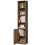 Tall Bookcase - Engineered Wood - Rustic Brown - 6-Tier with Door 2