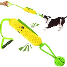 Tough Dog Tug Toy Rope – Durable Squeaky Chew Ball for Training