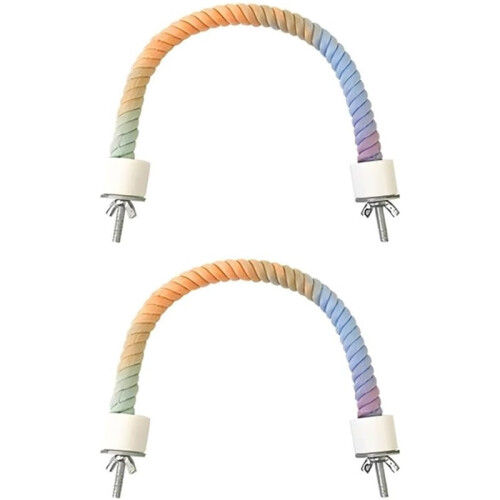 Rope Perches for Bird Cages – 2-Pack Perch for Parrots, Cockatiels & Parakeets
