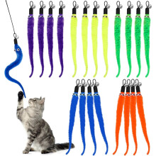 Feather Cat Toy Refills – 20-Piece Cat Fishing Rod Pendants with Bell