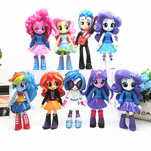 (9pcs) 7/9Pcs Set Rainbow Dash Pinkie Pie Twilight Sparkle Figures Gashapon Doll Decor