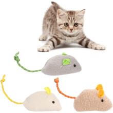 Cat Plush Chirping Toy Set – 3-Pack Catnip Cat Catch Toys for Indoor Cats