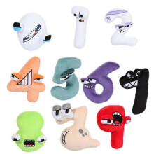 (1set) Alphabet Lore Number Series Plush Pillow Doll Educational Toy for Kids Early Learning Soft Cuddly Alphabet Recognition