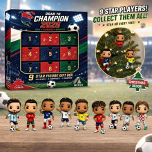 (green) Football Advent Calendar  Soccer Star Ornaments Blind Box, Christmas Countdown Gift for Fans