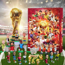 (1) Football Star Blind Box World Cup PVC Figure Collectible Mystery Box Soccer Decor Model