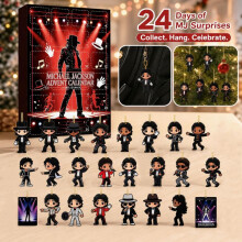 (1pcs) Michael Jackson Cartoon Figure Christmas Advent Calendar Blind Box Pendant Holiday Collectible Gift Set