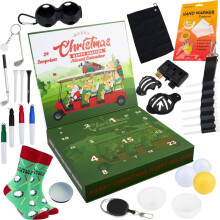 (green) Golf Advent Calendar for Men Adults, 24 Days Christmas Countdown Box with Golf Accessories, Holiday Gift Set
